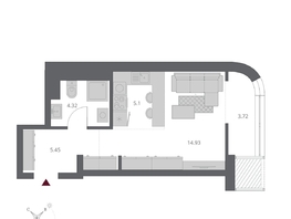 Продается Студия ЖК Беринг, дом 3, 33.52  м&sup2;, 6470000 рублей