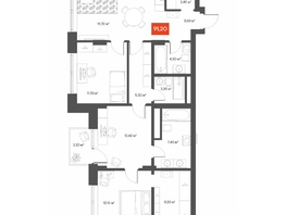 Продается 2-комнатная квартира  Квартал ЩА, 91.2  м&sup2;, 16490000 рублей