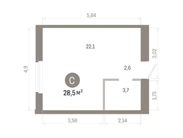 Продается Студия ЖК Город на озере, 28.45  м&sup2;, 8410000 рублей