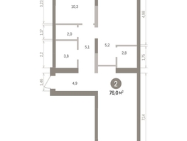 Продается 2-комнатная квартира ЖК Европейский берег, дом 32, 75.98  м&sup2;, 13250000 рублей