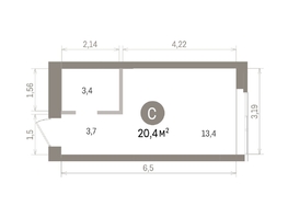 Продается Студия ЖК Европейский берег, дом 32, 20.42  м&sup2;, 5820000 рублей