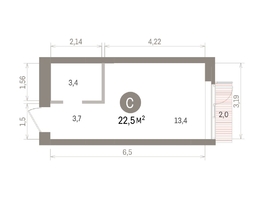 Продается Студия ЖК Европейский берег, дом 32, 22.46  м&sup2;, 7250000 рублей