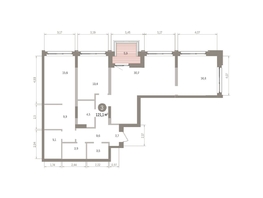 Продается 3-комнатная квартира ЖК Европейский берег, дом 32, 121.11  м&sup2;, 19050000 рублей