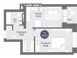 Продается 1-комнатная квартира  Квартал на Российской, дом 1, 40.21  м&sup2;, 8500000 рублей
