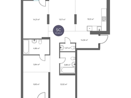 Продается 5-комнатная квартира  Квартал на Российской, дом 3, 102.38  м&sup2;, 20600000 рублей