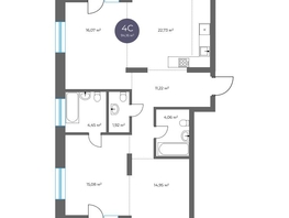Продается 4-комнатная квартира  Квартал на Российской, дом 3, 94.16  м&sup2;, 18590000 рублей