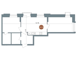 Продается 2-комнатная квартира  19/56 Кварталы Телецентра, 2, 56  м&sup2;, 9990000 рублей