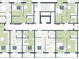 Продается 1-комнатная квартира ЖК Дом в Мичуринском, блок 2, 55.42  м&sup2;, 5454436 рублей