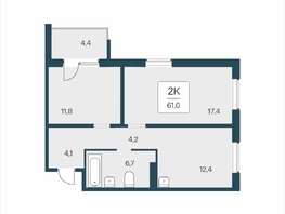Продается 2-комнатная квартира ЖК Цветной бульвар, дом 4 сек 2, 61  м&sup2;, 8380000 рублей