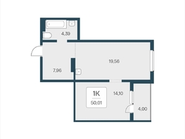 Продается 1-комнатная квартира ЖК Эко-квартал на Кедровой, дом 4, 49.6  м&sup2;, 5750000 рублей