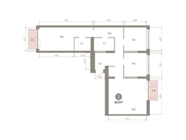 Продается 3-комнатная квартира ЖК Европейский берег, дом 45, 92.94  м&sup2;, 13720000 рублей