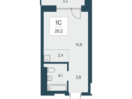 Продается Студия ЖК Расцветай на Кропоткина, дом 2, 28.2  м&sup2;, 6100000 рублей