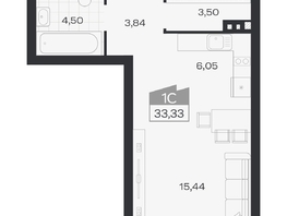 Продается Студия ЖК Ясный берег, дом 19, бс 2-5, 33.33  м&sup2;, 6489000 рублей