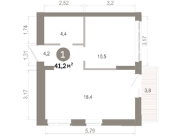 Продается 1-комнатная квартира  Квартал Молодость, дом 1, 41.17  м&sup2;, 6090000 рублей