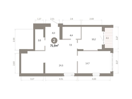 Продается 2-комнатная квартира  Квартал Молодость, дом 1, 71.89  м&sup2;, 10450000 рублей