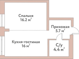 Продается 2-комнатная квартира ЖК Флора и Фауна, 18а, 42.3  м&sup2;, 12947000 рублей