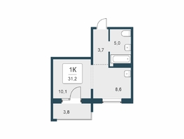 Продается 1-комнатная квартира ЖК Цветной бульвар, дом 4 сек 1, 31.2  м&sup2;, 4750000 рублей