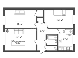 Продается 3-комнатная квартира Ольги Жилиной ул, 56.4  м&sup2;, 8000000 рублей