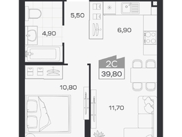 Продается 2-комнатная квартира ЖК Ясный берег, дом 32, 39.8  м&sup2;, 7118000 рублей