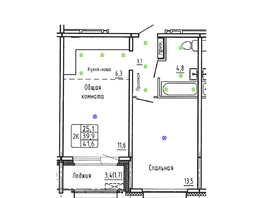 Продается 2-комнатная квартира ЖК Гренландия, Лес дом №6, 41.6  м&sup2;, 7850000 рублей