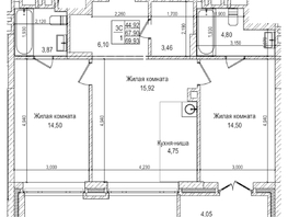 Продается 2-комнатная квартира ЖК Горького, 10, 67.9  м&sup2;, 19900000 рублей