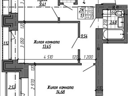 Продается 2-комнатная квартира ЖК Комсомольский проспект, дом 2, 52.64  м&sup2;, 10700000 рублей