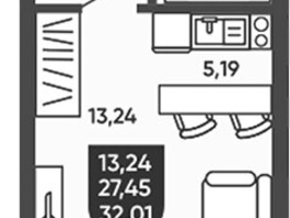 Продается Студия ЖК Ермак, 28.36  м&sup2;, 4973000 рублей