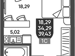 Продается Студия ЖК Ермак, 34.29  м&sup2;, 5250000 рублей