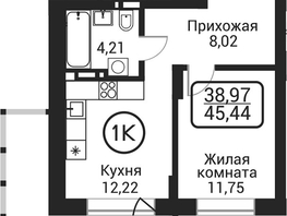 Продается 1-комнатная квартира ЖК Пегас, 36.2  м&sup2;, 8379000 рублей
