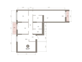 Продается 3-комнатная квартира ЖК Европейский берег, дом 46, 92.85  м&sup2;, 12070000 рублей