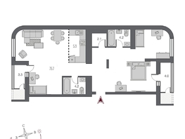 Продается Студия ЖК Беринг, дом 2, 98.8  м&sup2;, 15360000 рублей