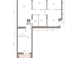 Продается 3-комнатная квартира ЖК Европейский берег, дом 32, 89.54  м&sup2;, 16850000 рублей