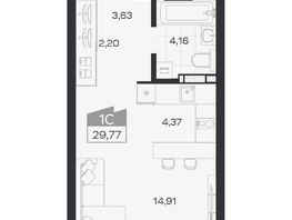 Продается Студия ЖК Квартал 54, дом 1, 29.27  м&sup2;, 5264000 рублей