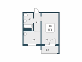 Продается 1-комнатная квартира ЖК Цветной бульвар, дом 4 сек 1, 38.4  м&sup2;, 5450000 рублей