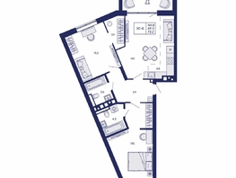 Продается 3-комнатная квартира ЖК Горизонт, дом 2, 72.2  м&sup2;, 10600000 рублей