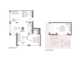 Продается 2-комнатная квартира ЖК Европейский берег, дом 45, 108.47  м&sup2;, 18380000 рублей