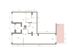 Продается 2-комнатная квартира ЖК Пшеница, 6.1, 103.04  м&sup2;, 16480000 рублей