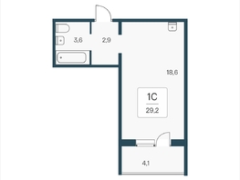Продается Студия ЖК Эко-квартал на Кедровой, д 3 сек 2, 29.2  м&sup2;, 4050000 рублей