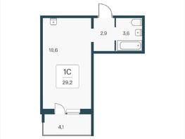 Продается Студия ЖК Эко-квартал на Кедровой, д 3 сек 2, 29.2  м&sup2;, 3900000 рублей