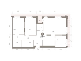 Продается 2-комнатная квартира ЖК Город на озере, 131.78  м&sup2;, 28040000 рублей