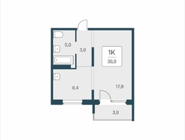 Продается 1-комнатная квартира ЖК Цветной бульвар, дом 4 сек 2, 38.8  м&sup2;, 5500000 рублей