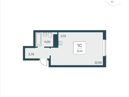 Продается Апартамент АК Тайм Парк, 32.4  м&sup2;, 5610000 рублей