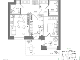 Продается 2-комнатная квартира ЖК Спектр, дом 10, 75.99  м&sup2;, 12306000 рублей