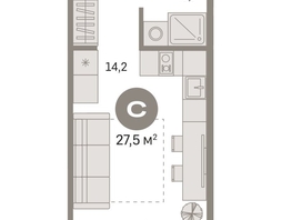 Продается Студия ЖК Пшеница, дом 2.1, 27.09  м&sup2;, 4800000 рублей