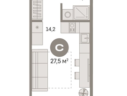 Продается Студия ЖК Пшеница, дом 2.1, 27.09  м&sup2;, 4580000 рублей