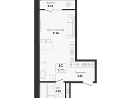 Продается Студия ЖК Ясный берег, дом 10, бс 8-10, 32.75  м&sup2;, 6702000 рублей