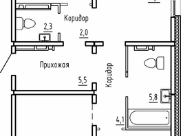Продается 3-комнатная квартира ЖК Самоцветы, Бирюза дом 1, 89.3  м&sup2;, 8000000 рублей