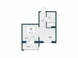 Продается 1-комнатная квартира ЖК Цветной бульвар, дом 4 сек 1, 31.3  м&sup2;, 4750000 рублей