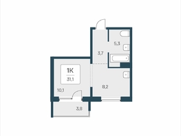 Продается 1-комнатная квартира ЖК Цветной бульвар, дом 4 сек 2, 31.1  м&sup2;, 4700000 рублей