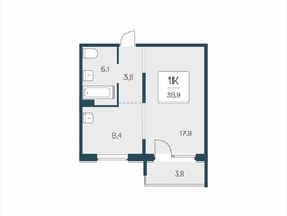 Продается 1-комнатная квартира ЖК Цветной бульвар, дом 4 сек 2, 38.9  м&sup2;, 5250000 рублей